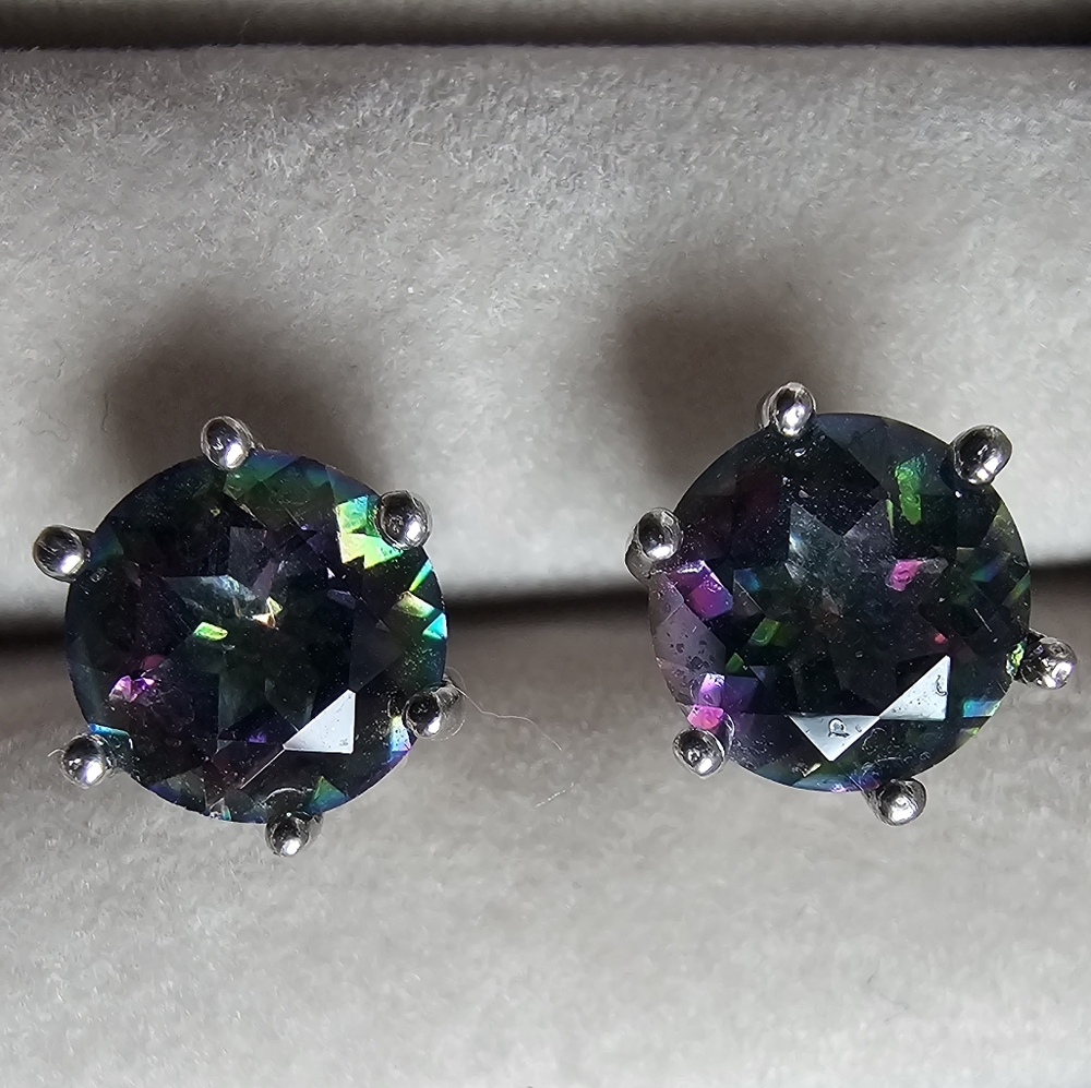 5mm Alexandrite and Sterling Silver Stud Earrings